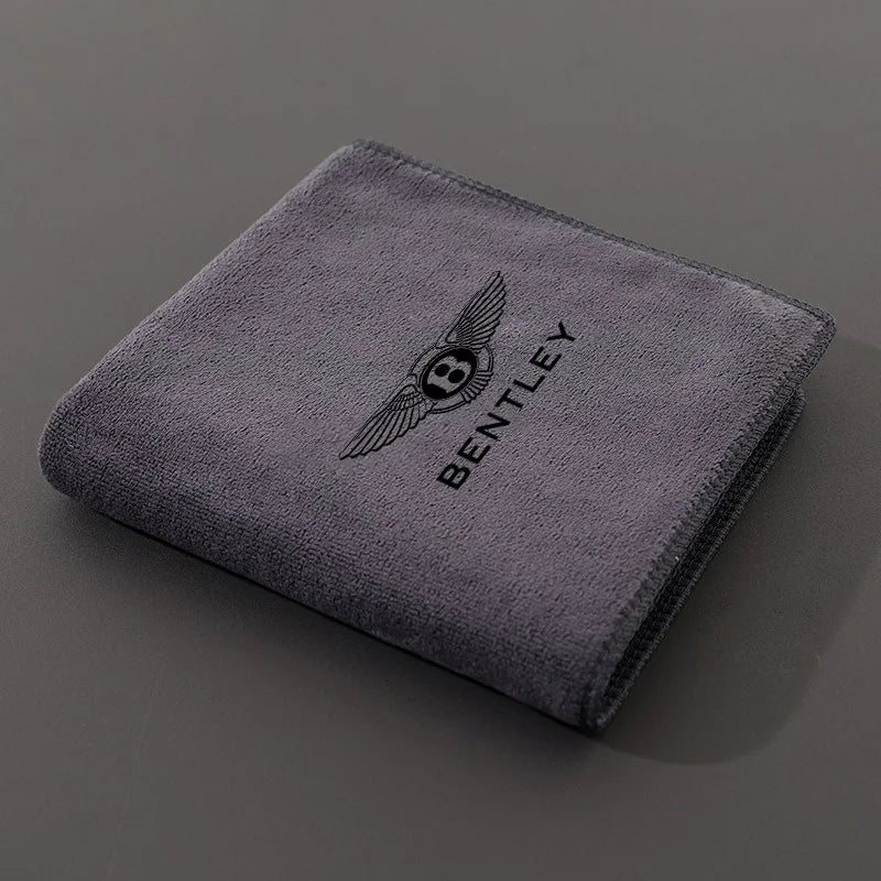 Coral Fleece Car Logo Wash Towel Drying Cloth Cleaning Towels For Bentley Flying Spur Continental GT Bentayga Mulsanne Accessory
