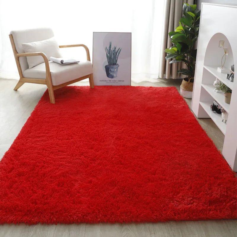 VIKAMA Silk Wool Carpet Bedroom Living Room Carpet Ins Style Scandinavian Home Floor Mats Home Decoration