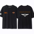 Motorcycle Enthusiasts Cultural Peripheral Printed Men's Short-Sleeved Loose Large Size Cotton T-shirt For Harley Davidson Logo