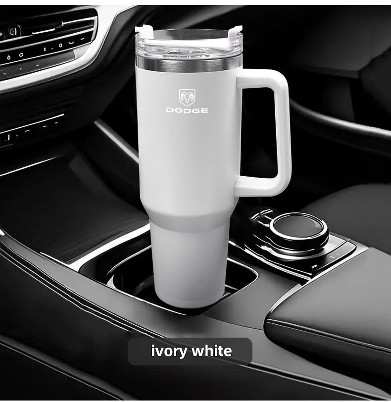 Car Straw Cup Large Capacity Portable Car Outdoor Insulated Cup For Dodge Ram Durango Charger SRT Dart Journey Avenger Caliber