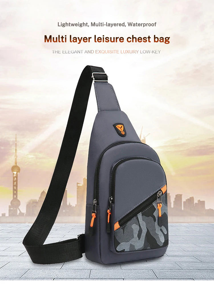 Casual Men Crossbody Shoulder Bag Chest Bag Outdoor Travel Sports For Ferrari Roma F80 296 GTB GTS SF90 Stradale Spider Spyde