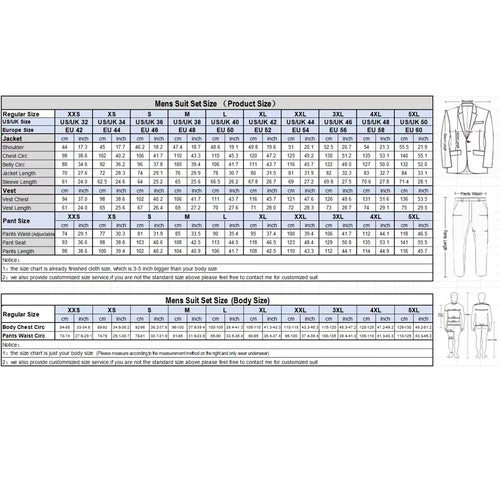 Formal Suit for Mens Wedding Groom Tuxedo Business Work Clothes Office Jacket Pants 2-Piece Suit 2-Button Blazer