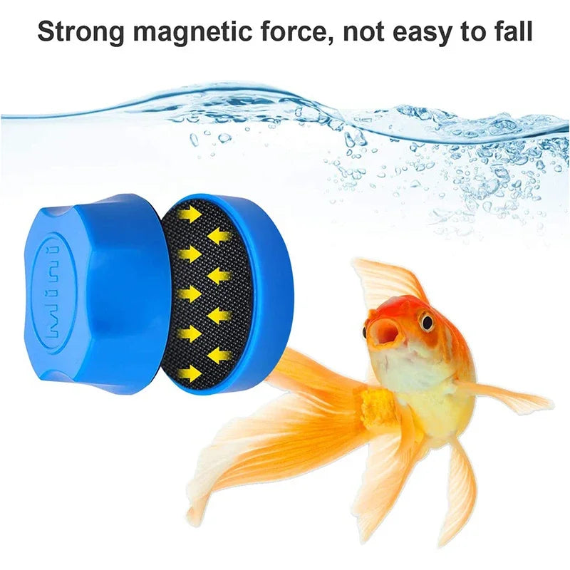 Aquarium Magnetic Cleaning Brush Fish Tank Floating Scraper Tool Removal Moss Algae Scrubber Double-Sided Glass Window Cleaner