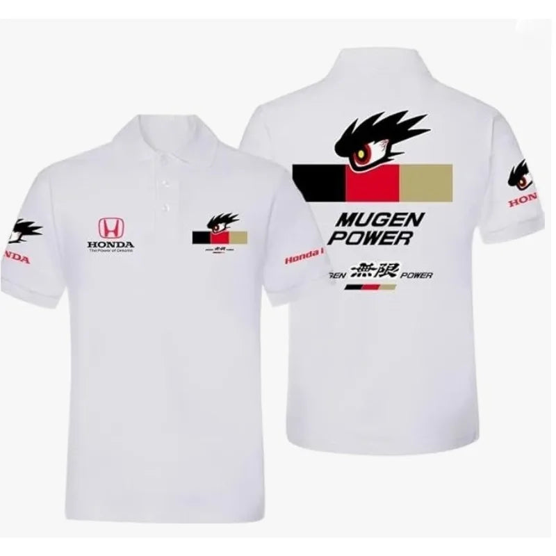 Honda 2025 Summer New Hot Men's High-quality Polo Shirt Racing Badge Casual 2025 Summer Breathable Comfortable Street Polo Shirt