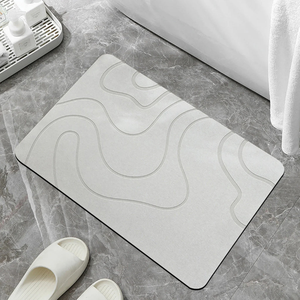 Indoor Diatomite Stone Bath Mat, Soft Diatomite Mud Mat, Water Absorption, Quick-Drying, Entrance Rugs