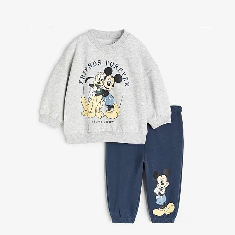 Toddler Suits Cartoon Sweatshirts+Pants Two Piece Set Long Sleeve Outfits Fashion Cartoon Printed Hoodies Sweatpants Outer Wear