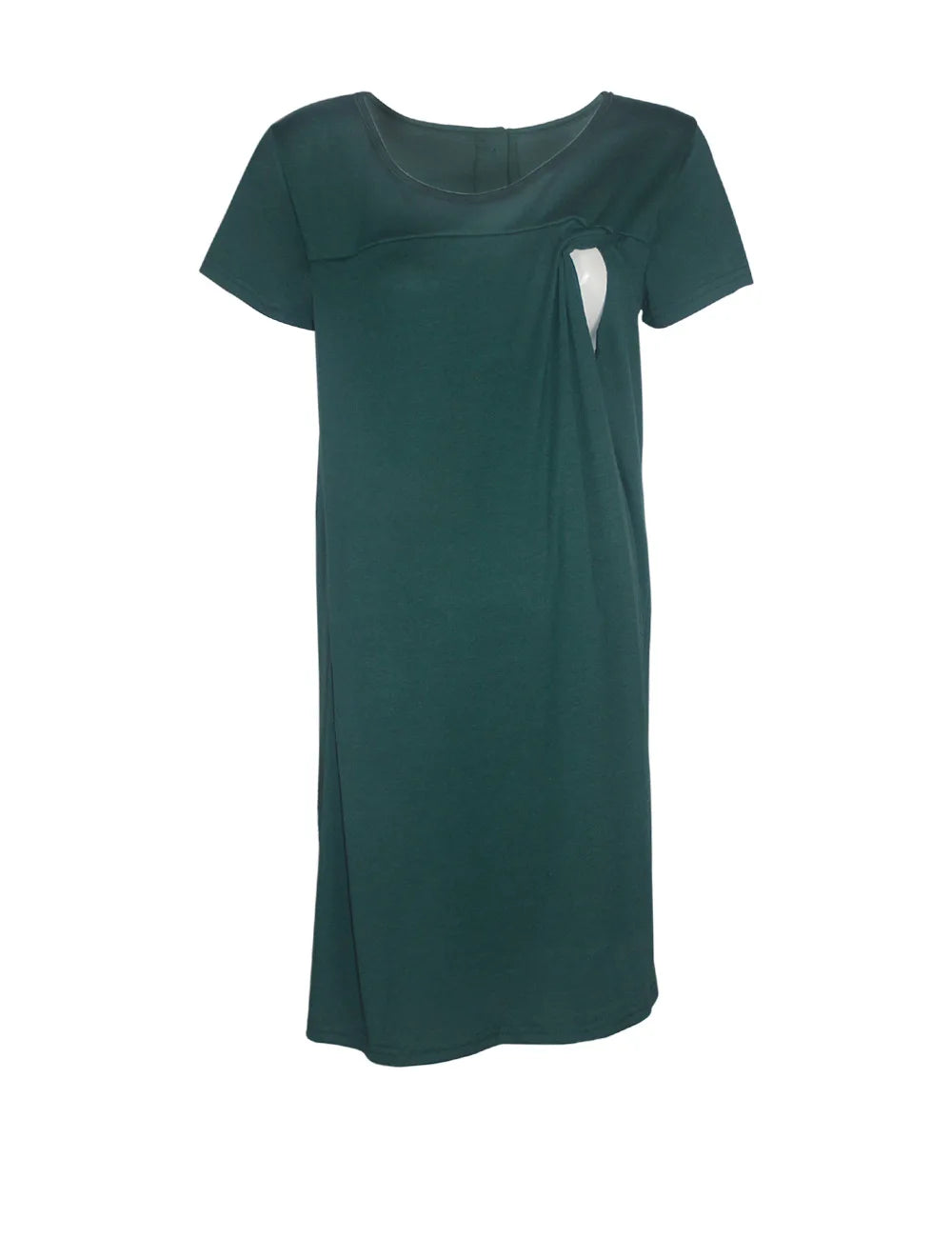European And American Maternity Hospital Dress With Hidden Side Openings For Nursing Care Short Sleeves