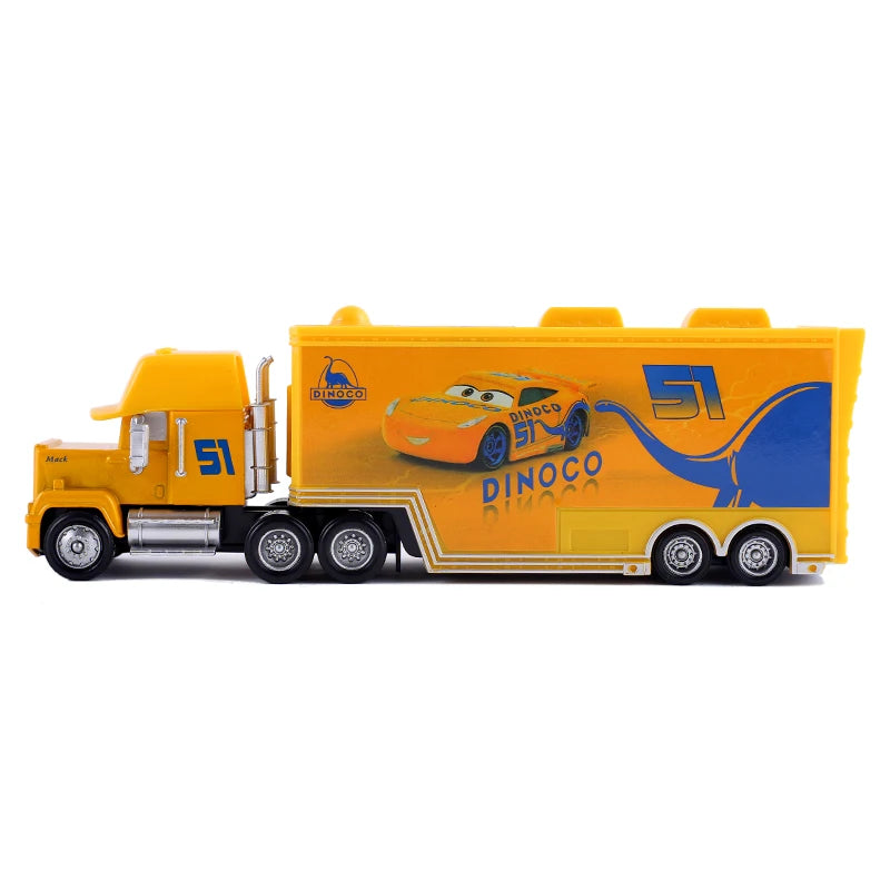 Disney Cars Figures Mack Truck Lightning McQueen Racing 1:55 Die Cast Model Children Mini Vehicle Toys Collection Birthday Gifts