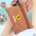 Portable Suede Car Key Bag Zipper Wallet Card Coins Pouchs For Ferrari GTO 288 812 Stradale Roma Spider SF90 F430 Enzo LaFerrari
