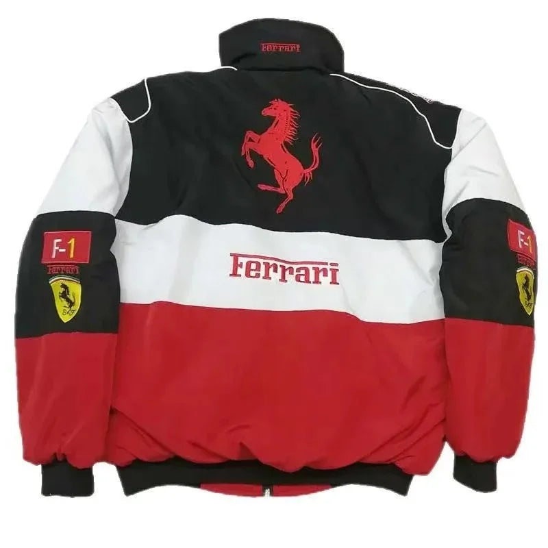 High-Quality F1 Racing Embroidered Jacket Locomotive Riding Jacket Couple Coat For Ferrari F430 488 Stradale Roma F8 Spider SF90