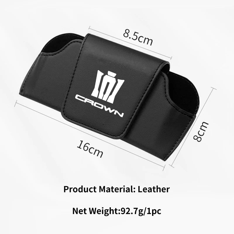 Car Sun Visor Sunglasses Case Glasses Organizers Box For Toyota Crown Corolla YARIS L Auris C-HR Hilux Vios Rav4 Prius Izoa Reiz