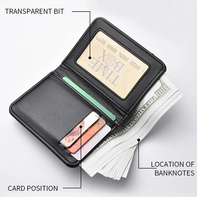 Car Emblem Soft Wallet Leather Mini Credit Card Purse Portable Small Wallet For Ferrari Roma Spider SF90 Competizione LaFerrari
