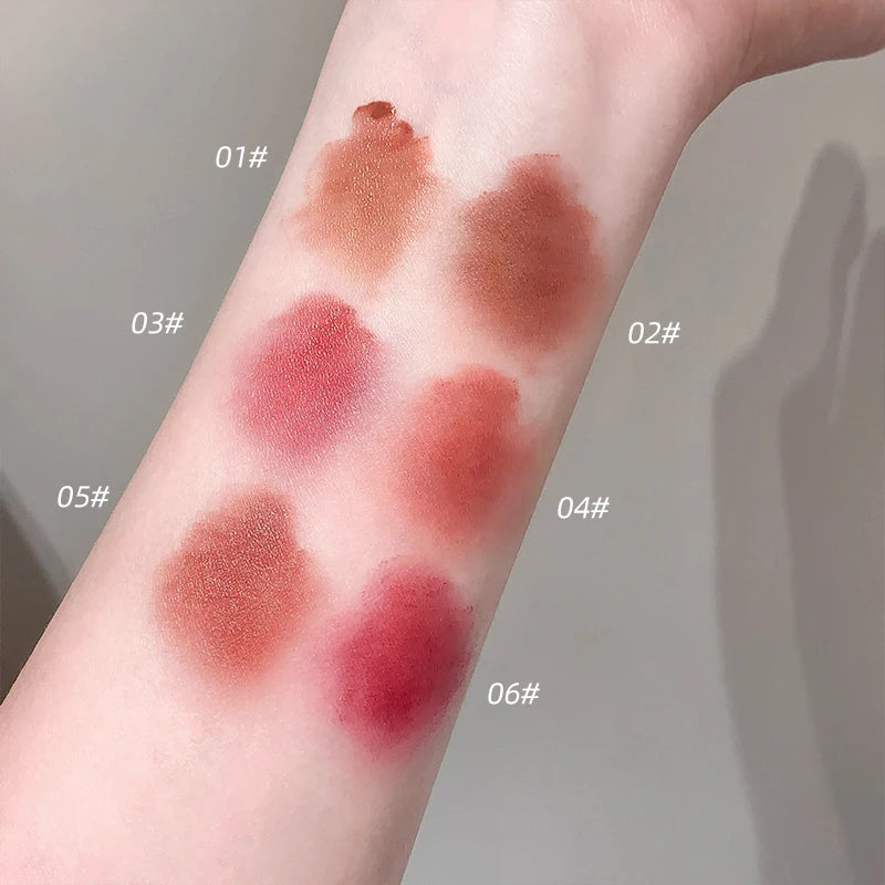 Gege bear Artistic Soft Mist Mousse Lip Glaze Velvet Matte Lipstick Holding Makeup Not Easy to Sticky Cosmetics Lipstick