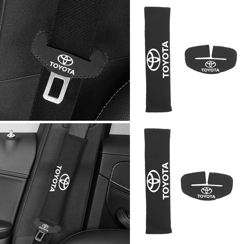 Car Seat Belt Protector Cover Safety Belt Shoulder Pad Accessories For Toyota Crown GR Corolla YARIS L Auris C-HR Hilux Vios Rav