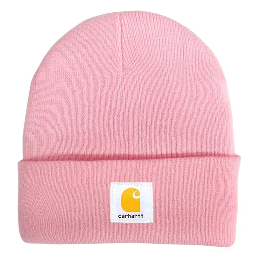 Unisex Knitting Wool Beanie Skullies For Men Women Color Elastic  Hat Fashion Label Outdoor Ear Warmer Pullover Cap