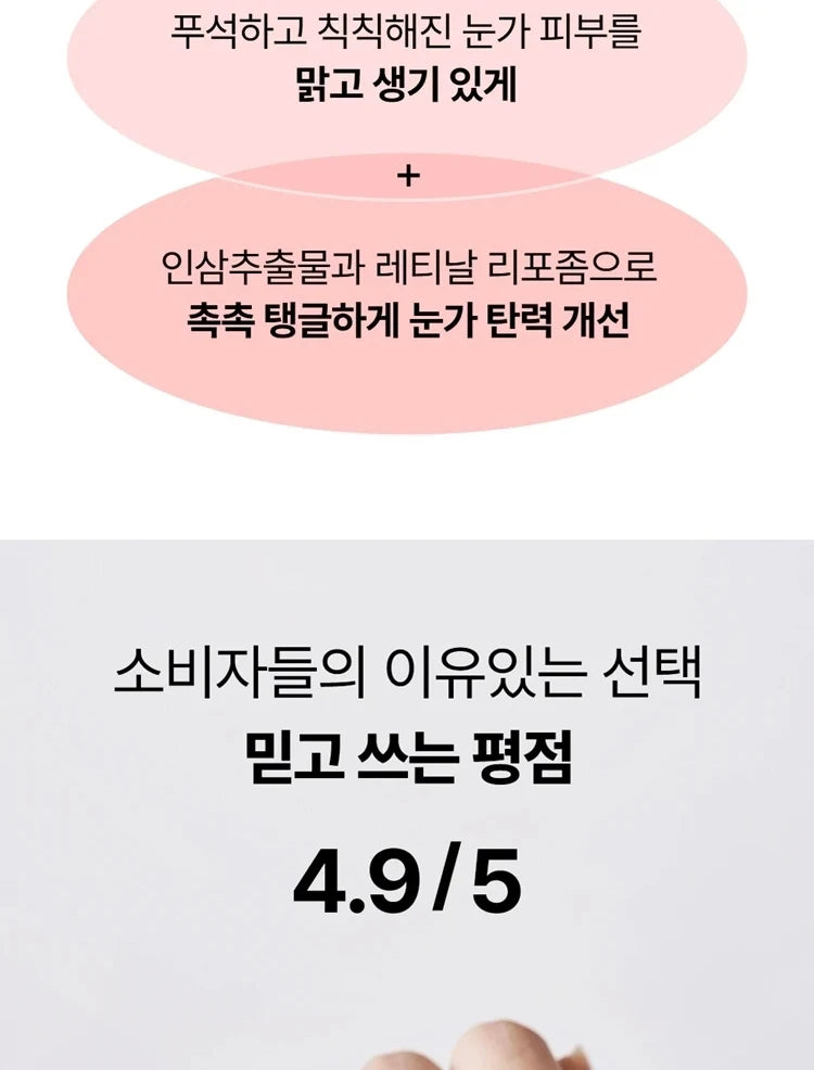 Korean Beauty of Joseon Ginseng Essence Eye Cream Moisturizing Improves Fine Lines, Dry Lines and Dark Circles Around The Eyes