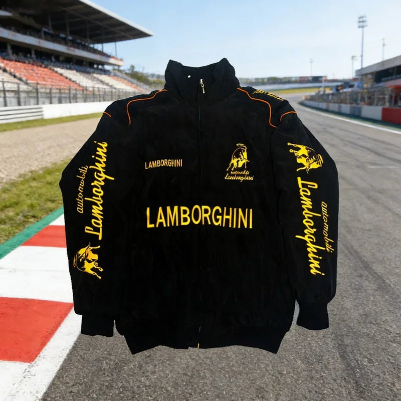High-Quality F1 Racing Embroidered Jacket Locomotive Riding Jacket Couple Coat For Lamborghini Urus Huracan Men's Sportswear