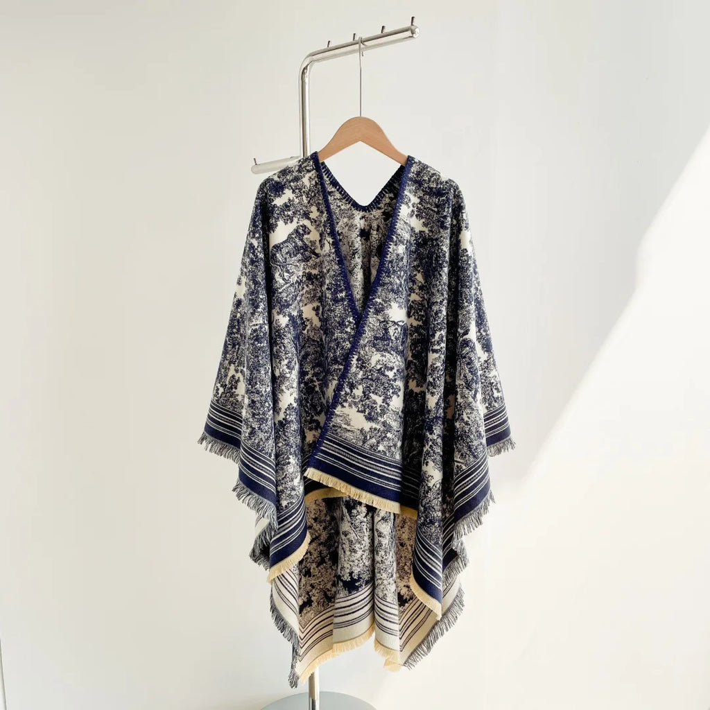 Warm Faux Cashmere Double-Sided Women's Scarf Spring Autumn Winter Air Conditioned Room Decorated Aslan Cape Fashionable Commute