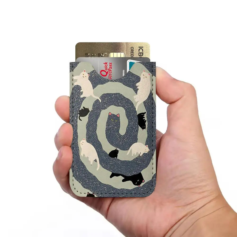 Classic Logo V-VictoriaS S-Secret Leather Card Wallet Soft Lightweight Portable Credit ID Card Holder Daily Commute Card Case