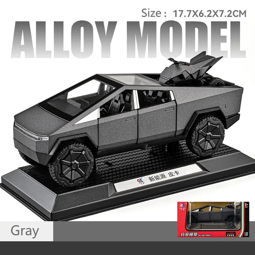 1:32 Simulated Pickup Truck And Rv Alloy Car Model Sound And Light Pull Back Toy Car Off-Road Vehicle Boys Collection Ornaments