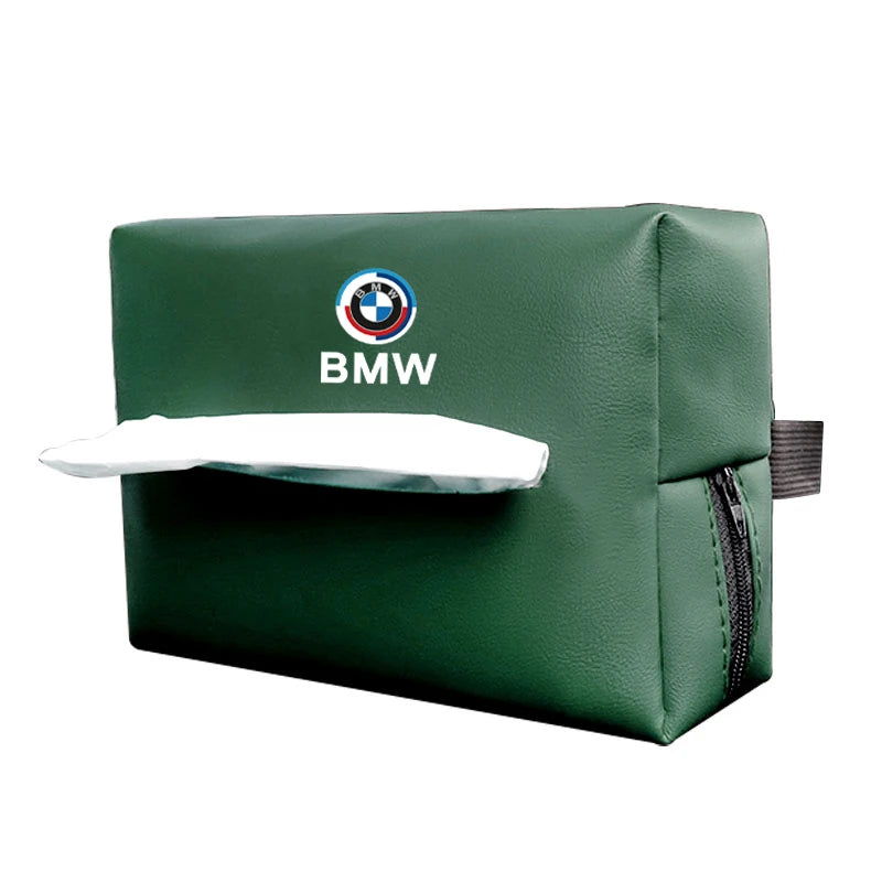BMW Car Tissue Storage Bag Paper Towel Organizer For M3 M4 M5 G42 G30 G20 E39 E36 E87 E53 F44 F07 F34 G15 G16 G23 G22 X7 X5 F10