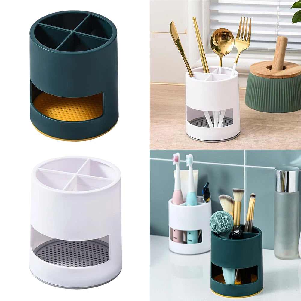 Electric Toothbrush Holder Plastic Storage Organizer Bathroom Toothpaste Holder Cup Box With Drain Holes Bathroom Accessories