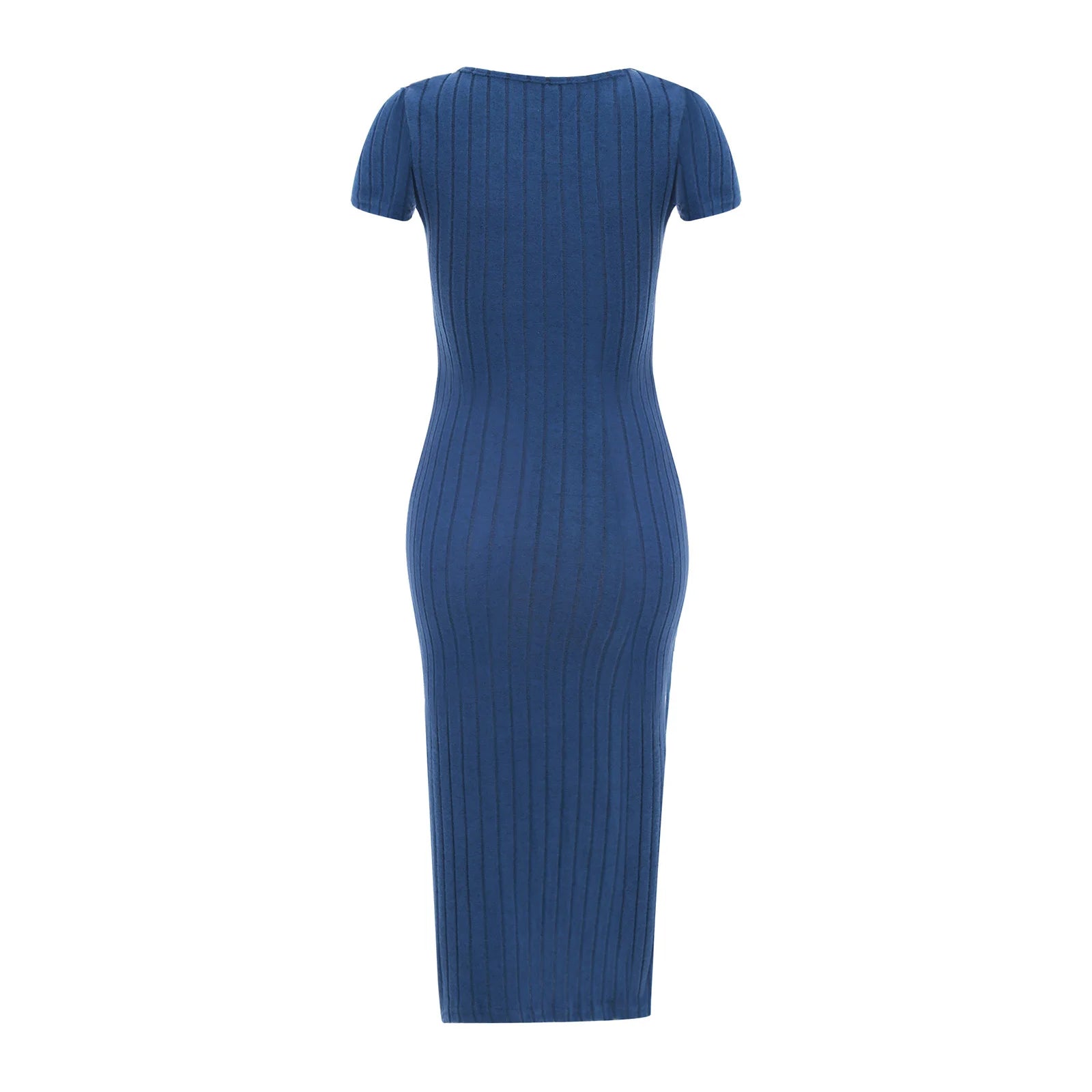 Elegant Maternity Knitted Dress Solid Color Short Sleeve Split Dresses Pregnancy Women Clothes Wedding Party Casual Daily Wear