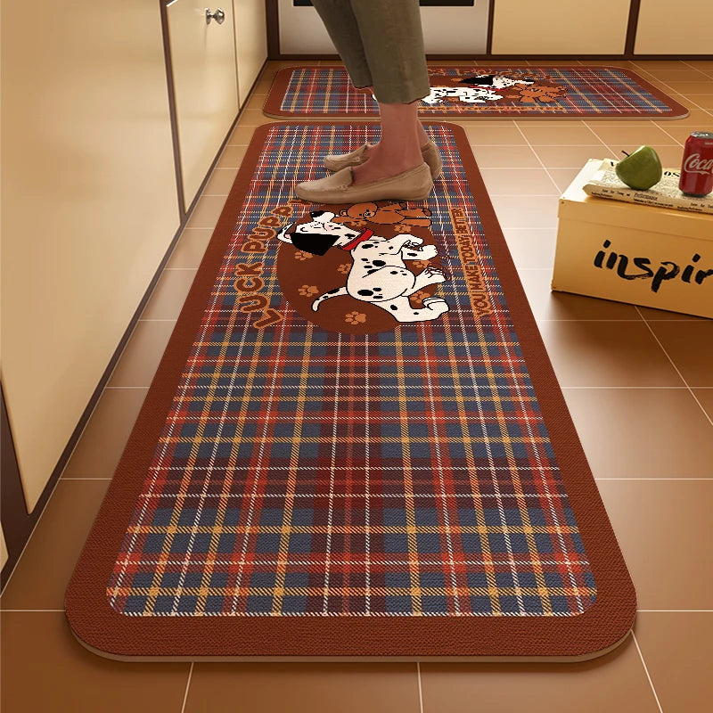 VIKAMA Budding Diatomite Carpet Scandinavian Style Non-Slip Water-Absorbent Mute Kitchen Breakfast Area Home Decoration
