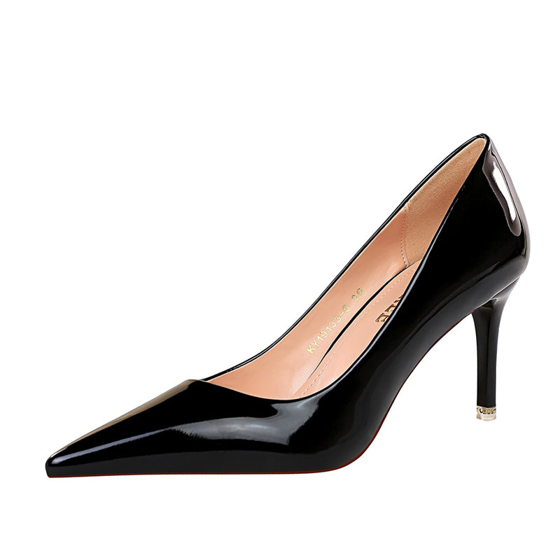 Women Mteallic Bronze Leather Pumps 7.5cm 10.5cm High Heels Lady Stiletto Middle Heels Wedding Bridal Gold Silver Event Shoes