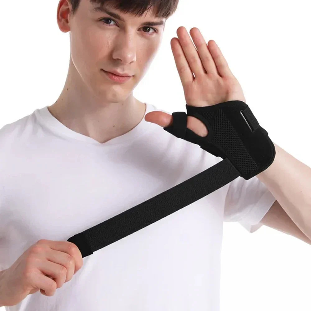 Flexible Splint Wrist Thumb Support Brace for Tendonitis Arthritis Breathable Thumb Protector Guard Fits Right and Left Hand
