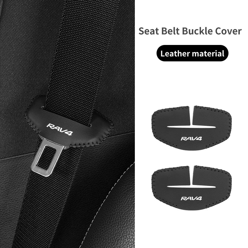 Car Seat Shoulder Pad Cover Seat Belt Buckle Protector Auto Accessories For Toyota Harrier TRD Prado RAV4 Auris CHR Corolla Camr