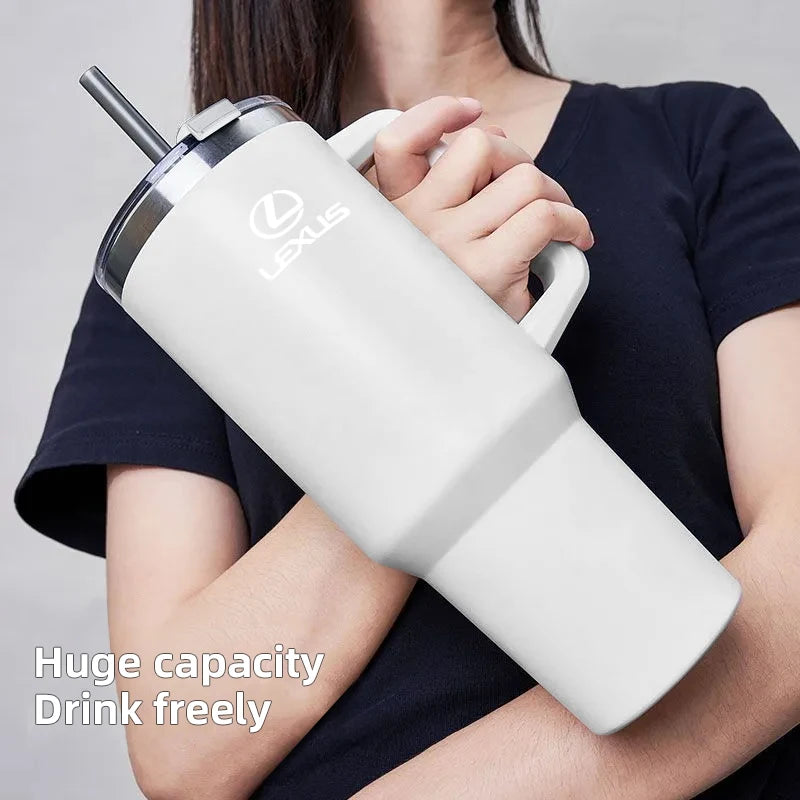 1200ML Stainless Steel Thermos Cup Car Accessories Coffee Mug For Lexus FSPORT LBX NX RX 350h 450h ES UX 300e GS GX IS LS LX CT