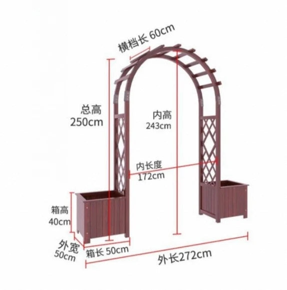 Modern Design Wooden Arch for Outdoor Garden Ornament Wedding or Party Decoration for Climbing Planting