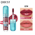 QIBEST Hydrating Crystal Lip Gloss Easy to Fade Mirror Water Glazed Lip Glaze Long Lasting Moisturizing Gloss Lip Tint Cosmetics