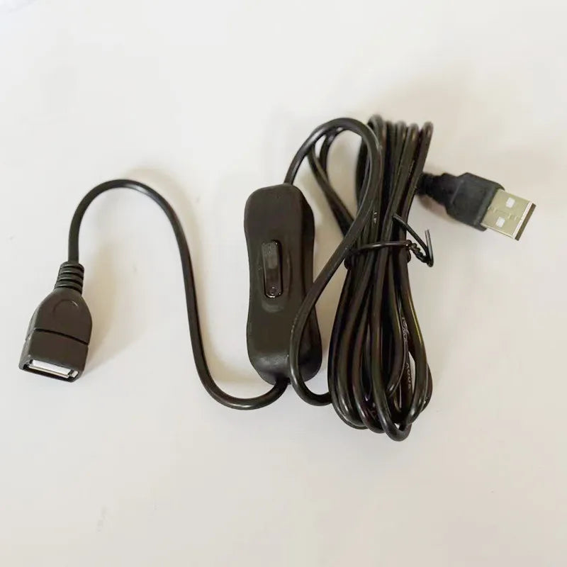 2M USB Male to Female Extension Cable with On/Off Switch USB 2.0 Extender Cord for LED Lamp/USB Flash/Fan/LED Strips