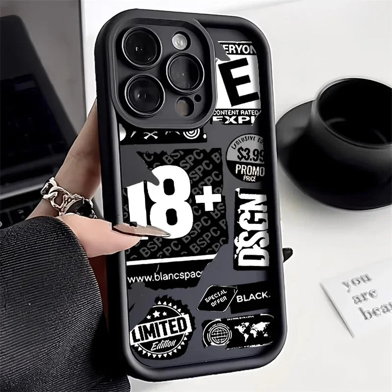 Soft TPU Silicone Phone Case For iPhone 11 12 13PROMAX 14 15 16PLUS 17AIR Shockproof Funda Cover