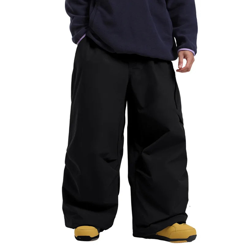 Gsou Snow Men's & Women's Snowboard Pants Waterproof Windproof Ski Trousers Thermal Winter Workwear Loose Fit Outdoor Sportswear