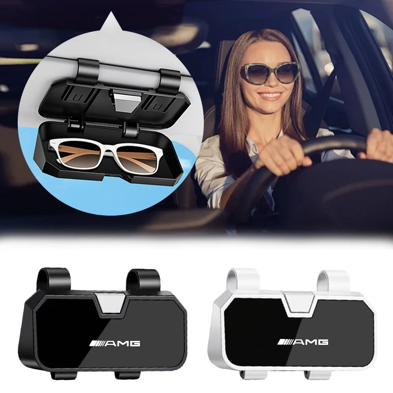 Car Sun Visor Glasses Clip Sunglasses Storage Case For Mercedes Benz AMG W204 W205 W203 W211 W212 W213 W201 W210 GLC GLA GLB GLS