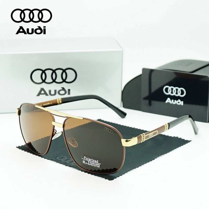 AUDI Brand Polarized Sunglasses Men Luxury Driving Sun Glasses Male Pilot Goggles UV400 Oculos De Sol Masculino