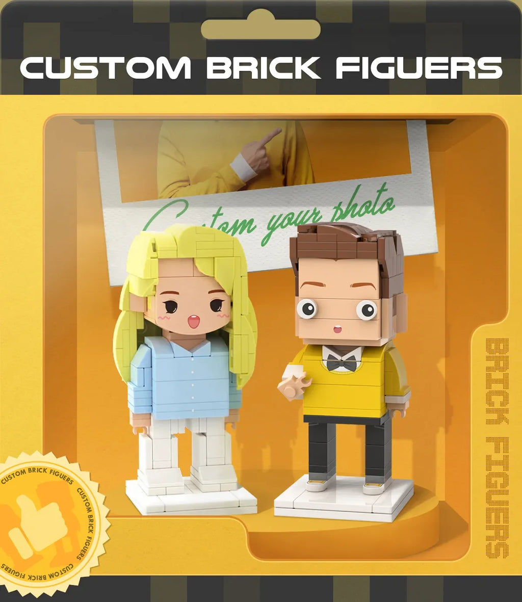 Just Perfect Wedding Dress And Suit For Bride And Groom Customizable Round Head 2 People Custom Brick Figures Wedding Character