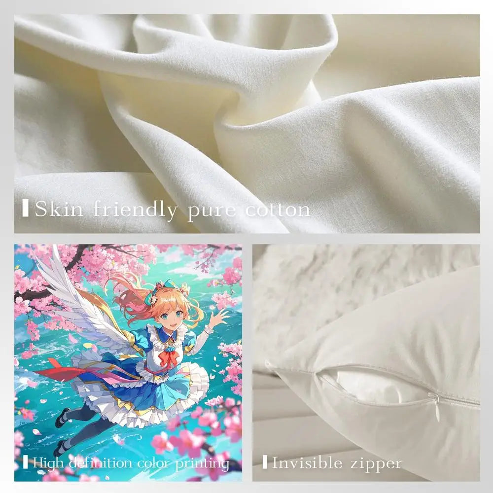 YouTube Cushion Cover Anti-dustmite Pillowcase Invisible Zipper Silky Short Plush Sofa Cushion Cover