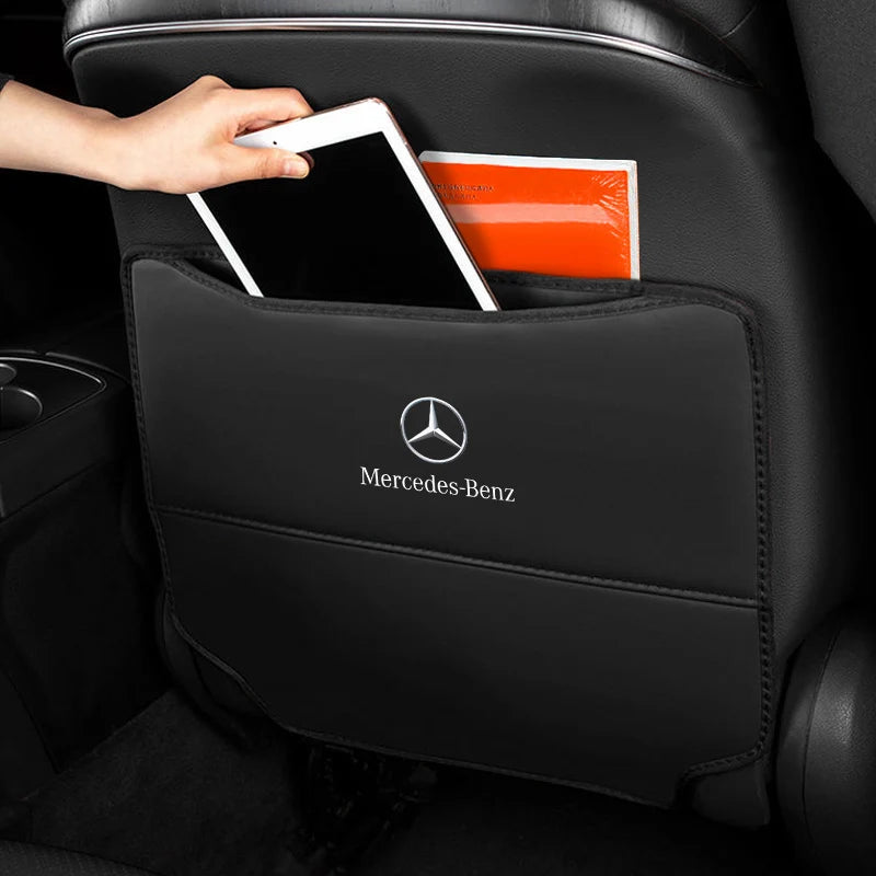 2Pcs Car Seat Back Anti-Kick Mat Protector Pad Cover Accessories For Mercedes Benz W212 W205 AMG ML W166 W176 W177 W213 W246 GLB