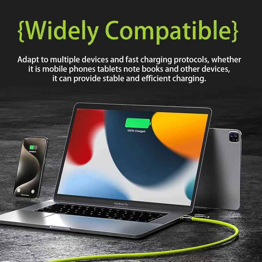 USB C 4-in-1 Type C Cable 240W Super Fast Charging Multiple Functions For iPhone 11 12 13 14 15 16 17 Samsung Xiaomi iPad Tablet