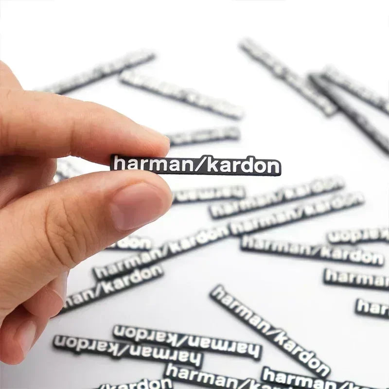 Harman Kardon Badge aluminum 3D car audio sticker For BMW M Renault Toyota Ford Skoda Opel Mitsubishi Hyundai Tesla Audi RS