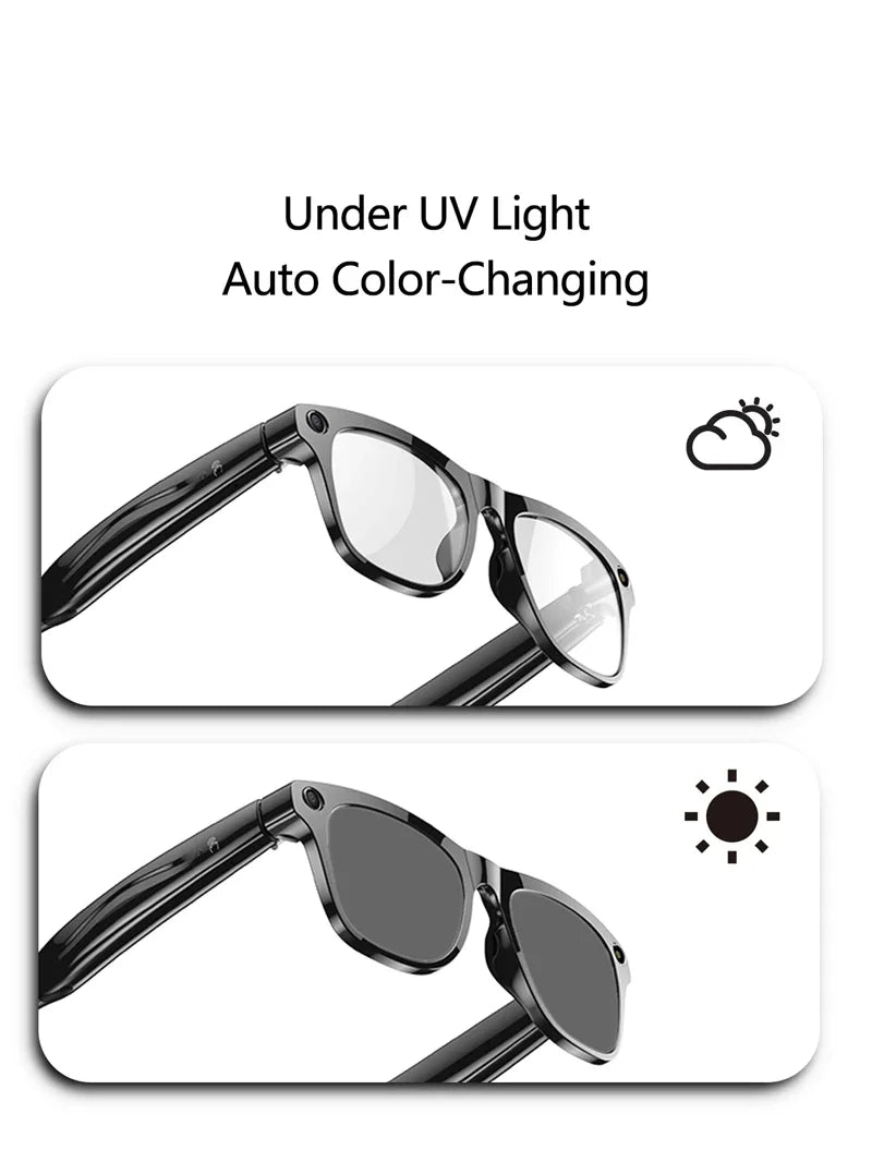 Xiaomi Smart AI Glasses HD 8K Photochromic Multifunction Bluetooth Calling Voice Assistant Music Player Translate Camera Glasses