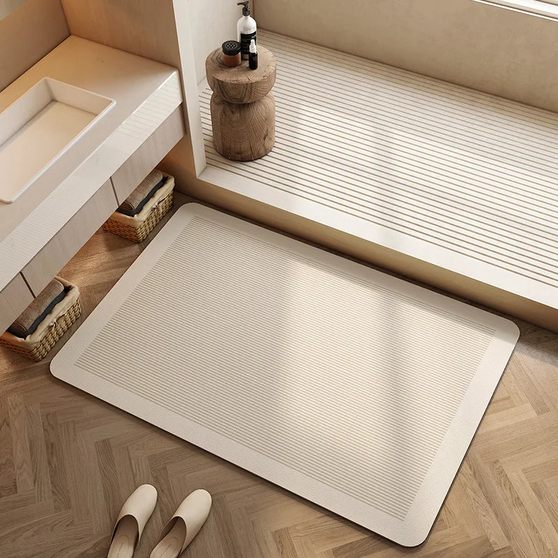 Super Absorbent Bathroom Mat Non-slip Bath Rug Quick Dry PVC Bathroom Rugs Floor Mat