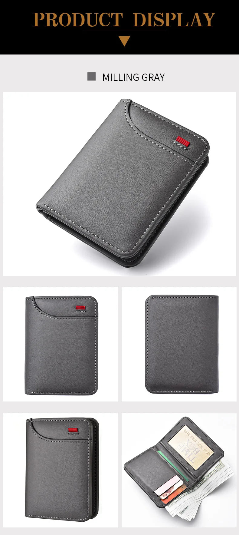 Leather Men Wallet Gift Coin ID Cash Credit Card Holder Purses For BMW X3 X5 M5 M3 E46 E90 E60 F10 E39 F30 E36 G30 E87 E30 G20