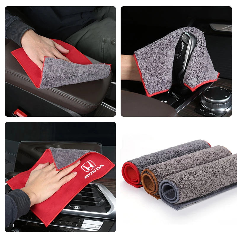 Microfiber Towel Car Cleaning Care Accessories For Honda Civic Fit Jazz Accord Pilot CRV Odyssey Passport City Shuttle HRV Vezel
