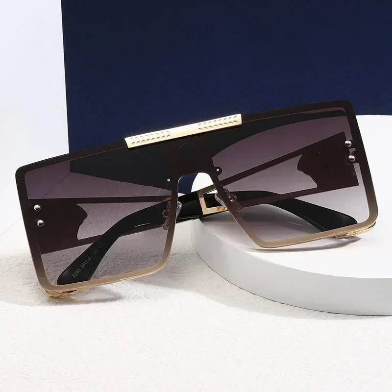New Personality Square Big Cool Sunglasses for Men Women Fashion Retro Luxury Design Male Sun Glasses Gafas UV400 Gafas De Sol