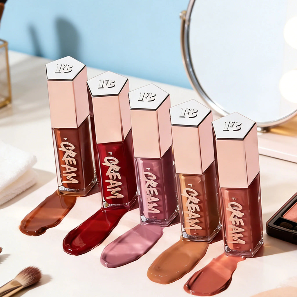 Fenty Beauty Lip Gloss Lipstick Water Gloss Highlight Mirror Lasting FUSSY HEAT RIRI Sparkling Charming Lady Lip Care Cosmetics